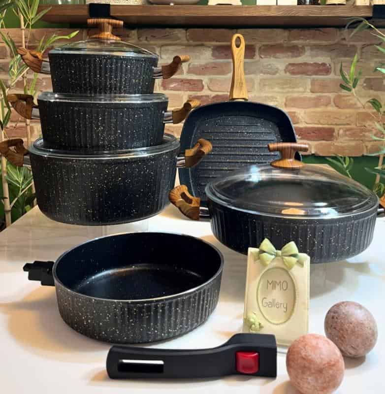 تصویر 3 از فروش ویژه سرویس ظروف تفلون (قابلمه + تابه)